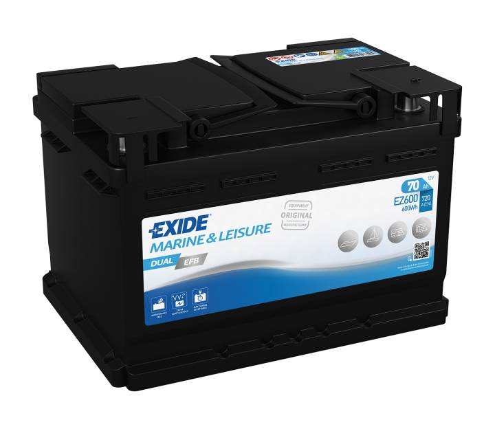 Exide Dual EFB 70-100Ah i gruppen El & Installation / Strömförsörjning / Batterier hos Marinsystem (Exide Dual EFB)